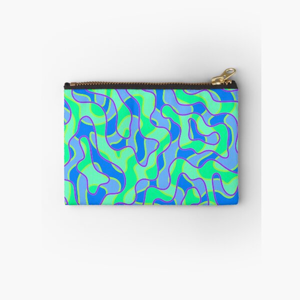Item preview, Vivid Abstract Wiggles Pattern- Cold Colours designed and sold by nathanielmeeart.
