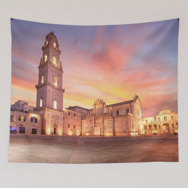 Item preview, Piazza del Duomo - Lecce, Italy at sunset designed and sold by mitzobs.