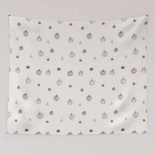 Item preview, white pumpkin pattern designed and sold by Jaclyn's Stickers & Designs.