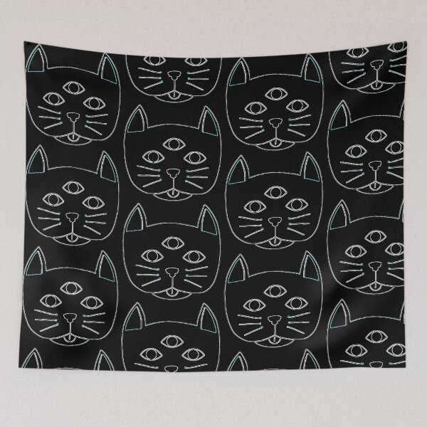 Item preview, Black Seeing Eye Cat designed and sold by ballantynero.