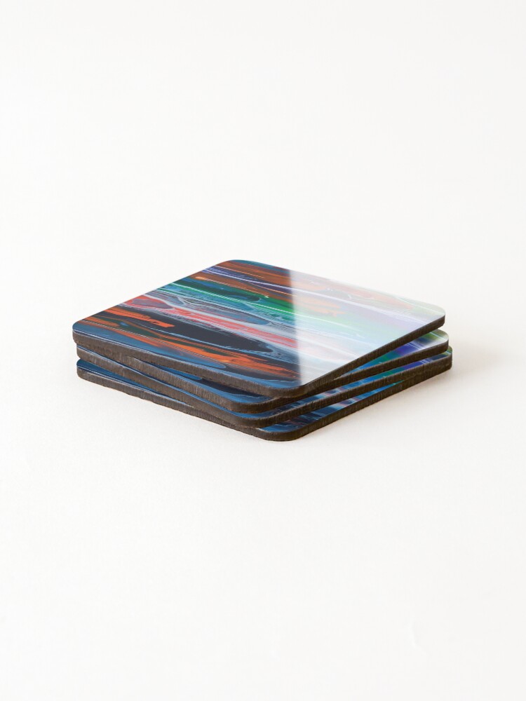 Thumbnail 4 of 5, Coasters (Set of 4), rain designed and sold by InfinitePathArt.