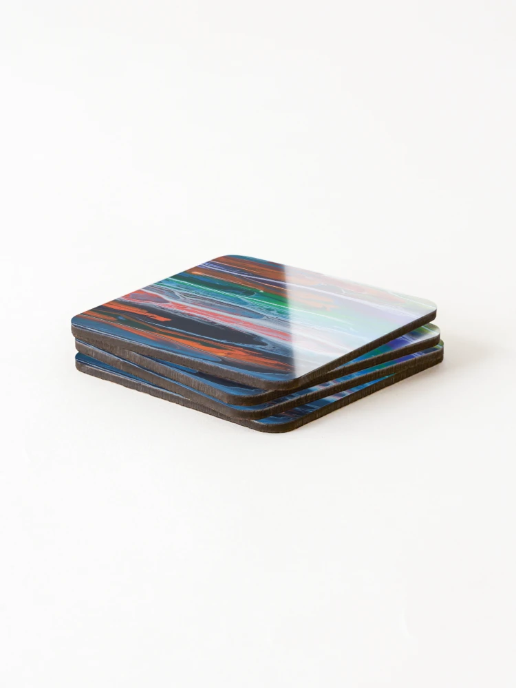 Thumbnail 4 of 5, Coasters (Set of 4), rain designed and sold by InfinitePathArt.