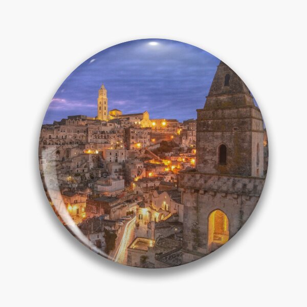 Item preview, Matera, Basilicata, Italy at night designed and sold by mitzobs.
