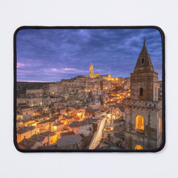 Item preview, Matera, Basilicata, Italy at night designed and sold by mitzobs.