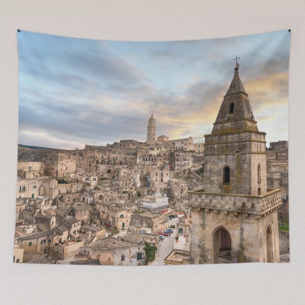 Item preview, Matera, Basilicata, Italy at sunset  designed and sold by mitzobs.