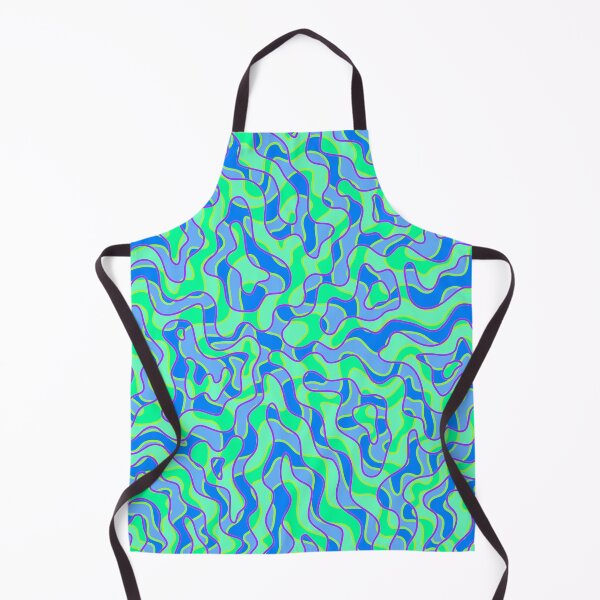 Item preview, Vivid Abstract Wiggles Pattern- Cold Colours designed and sold by nathanielmeeart.