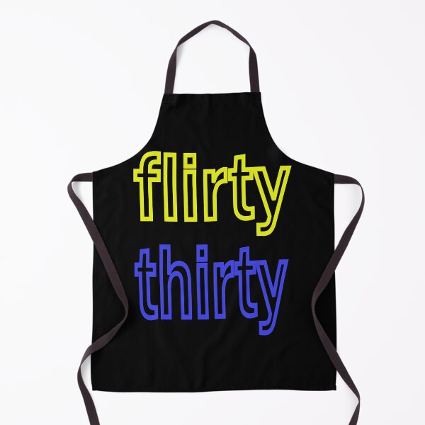 Item preview, Flirty thirty fun birthday design in yellow and blue designed and sold by CottagePop.
