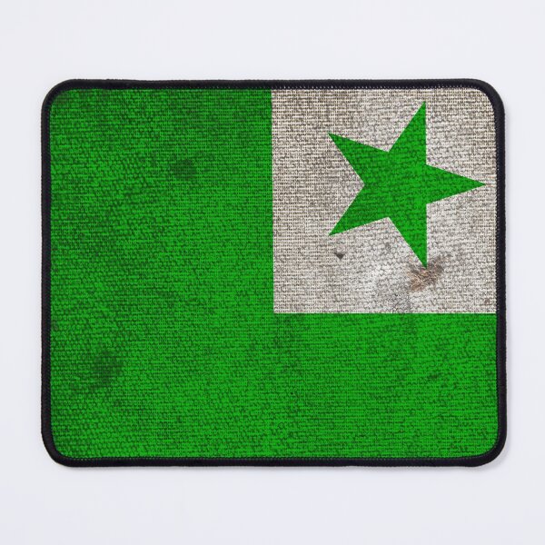 Item preview, Distressed Esperanto Flag designed and sold by Dracos-Graphics.