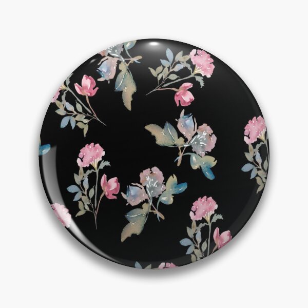 Item preview, Black Watercolor Floral Pattern Design designed and sold by adriana-holmes.