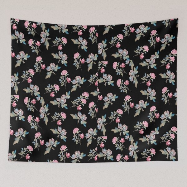 Item preview, Black Watercolor Floral Pattern Design designed and sold by adriana-holmes.