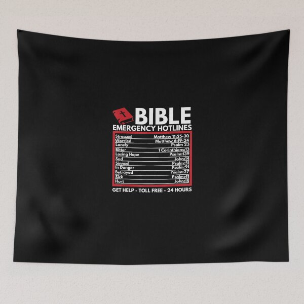Item preview, Bible Emergency Numbers Funny Christian Bible Jesus designed and sold by JasonNathaya.