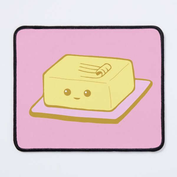 Artikelvorschau, Niedliche Kawaii Butter auf rosa Platte entworfen und verkauft von GrimButterfly.