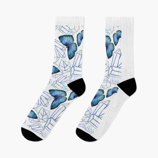 Item preview, Bright Blue Butterflies on a Faceted Blue Crystal Background. designed and sold by TeeRayBee.