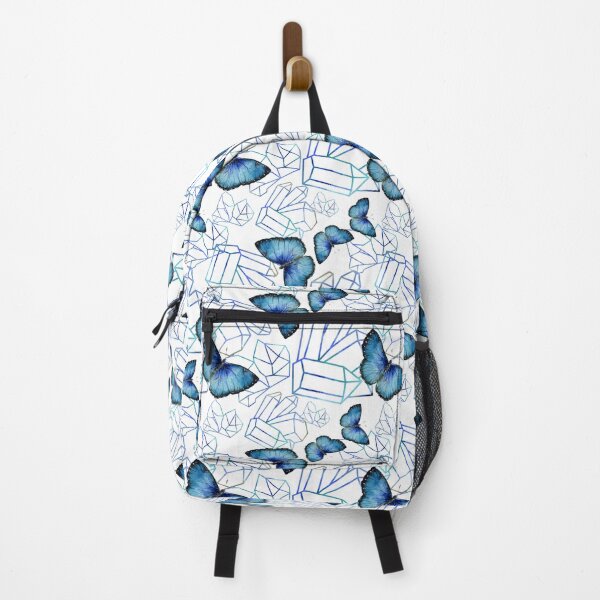 Item preview, Bright Blue Butterflies on a Faceted Blue Crystal Background. designed and sold by TeeRayBee.