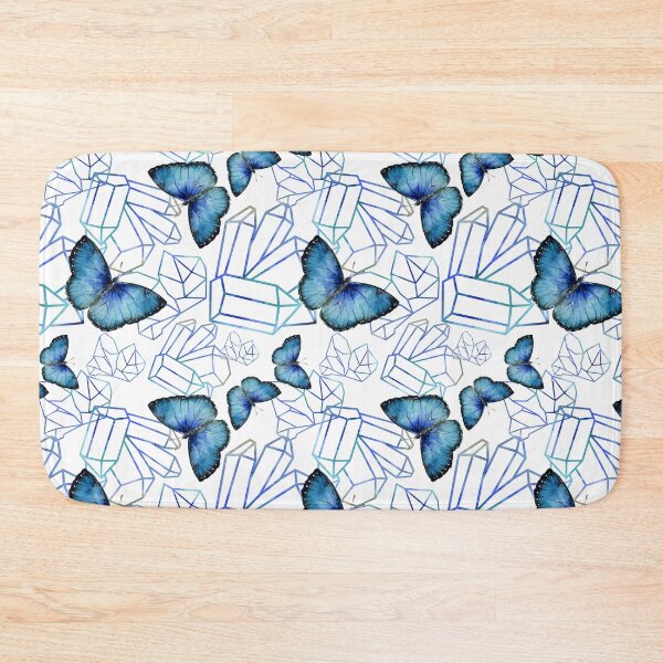 Item preview, Bright Blue Butterflies on a Faceted Blue Crystal Background. designed and sold by TeeRayBee.