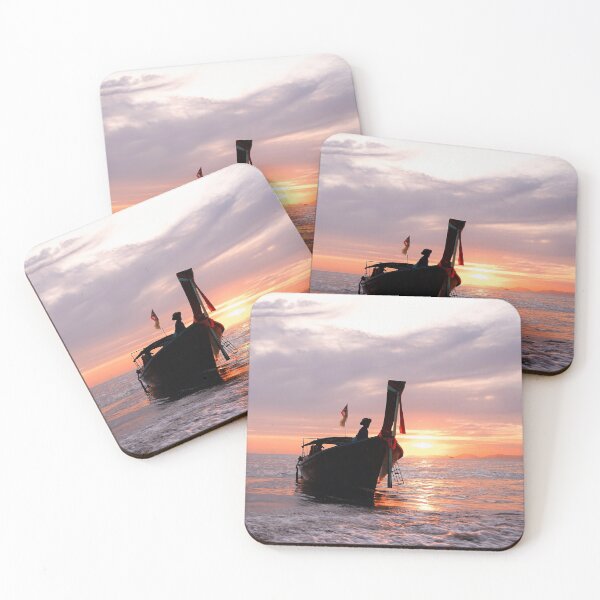 Item preview, Sunset Long Tail Boat designed and sold by sinseeho.