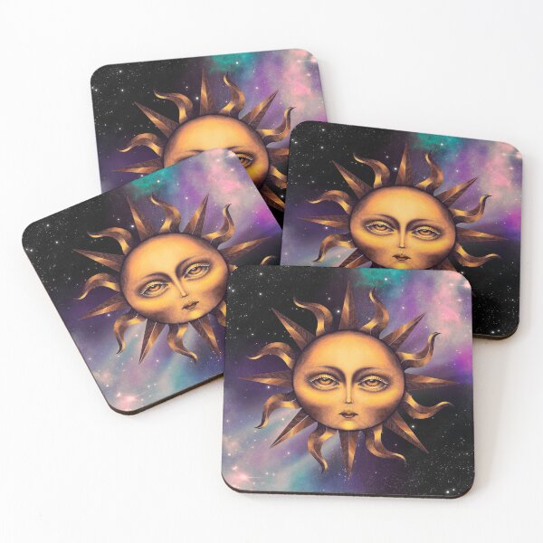 Item preview, Sun with face illustration - Space background designed and sold by Vanessa Ljungdahl.
