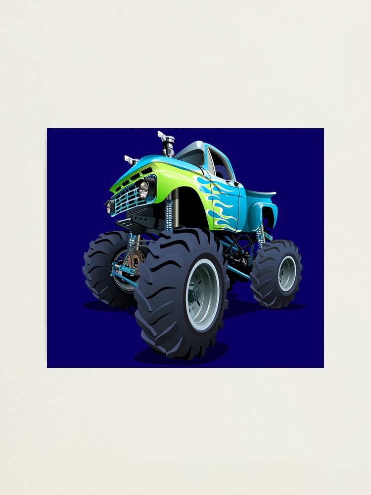 Cartoon Monster Tow Truck Photographic Print for Sale by Mechanick