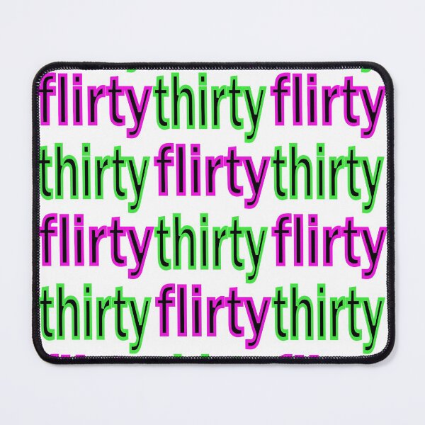Item preview, Flirty thirty fun birthday design in pink and green designed and sold by CottagePop.