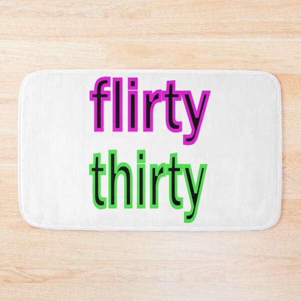 Item preview, Flirty thirty fun birthday design in pink and green designed and sold by CottagePop.