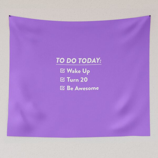 Item preview, 20th Birthday Checklist Be Awesome 20 Years Old T-Shirt designed and sold by AlwaysAwesome.