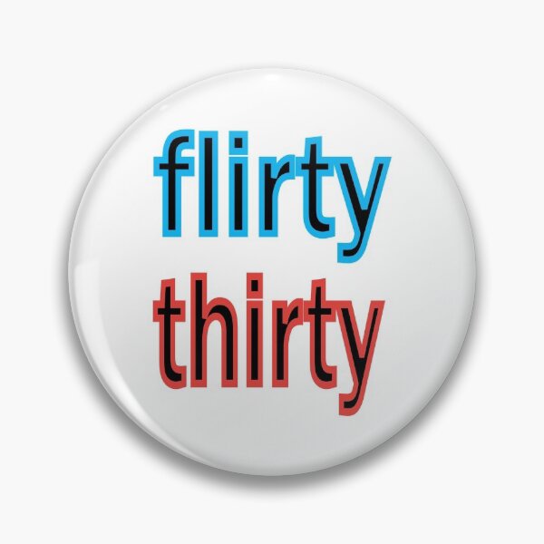 Item preview, Flirty thirty fun birthday design in blue and red designed and sold by CottagePop.