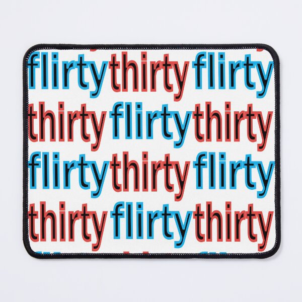 Item preview, Flirty thirty fun birthday design in blue and red designed and sold by CottagePop.