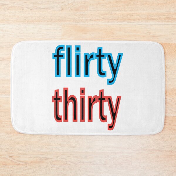 Item preview, Flirty thirty fun birthday design in blue and red designed and sold by CottagePop.