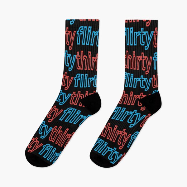 Item preview, Flirty thirty fun birthday design in blue and red designed and sold by CottagePop.