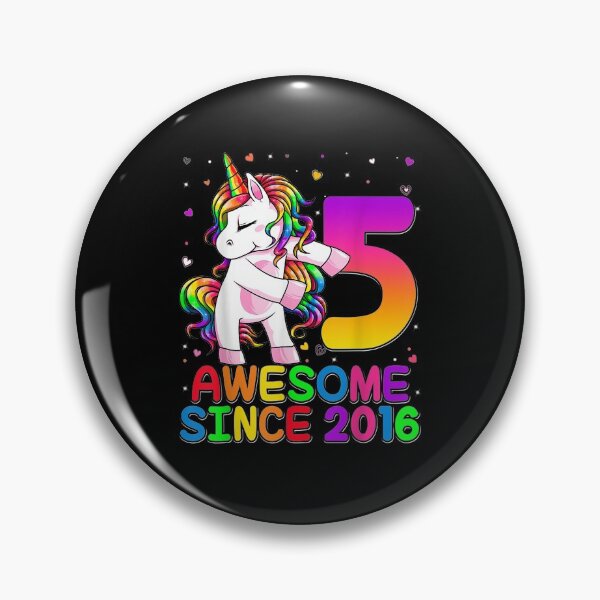 Item preview, 5 Years Old Unicorn Flossing 5th Birthday Girl Unicorn Party designed and sold by MuratshiMana.