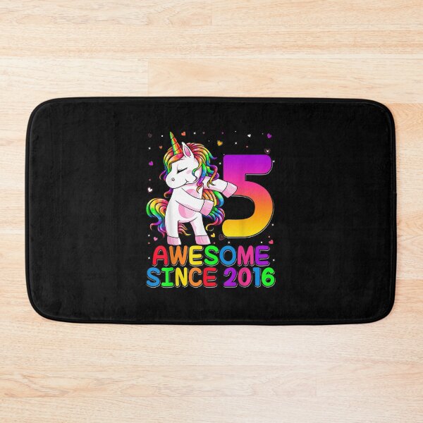 Item preview, 5 Years Old Unicorn Flossing 5th Birthday Girl Unicorn Party designed and sold by MuratshiMana.