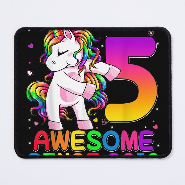 Item preview, 5 Years Old Unicorn Flossing 5th Birthday Girl Unicorn Party designed and sold by MuratshiMana.