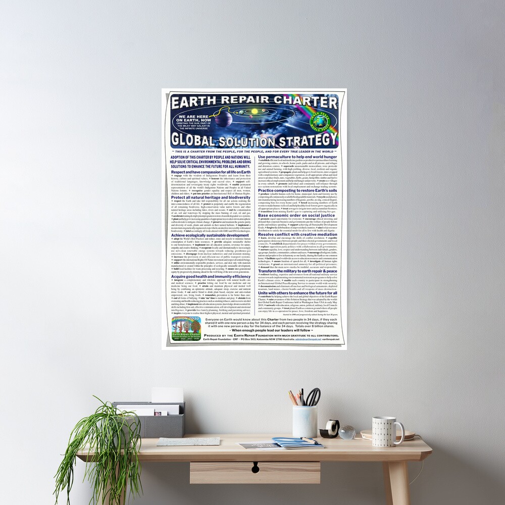 Earth Repair Charter Global Solution Strategy Poster