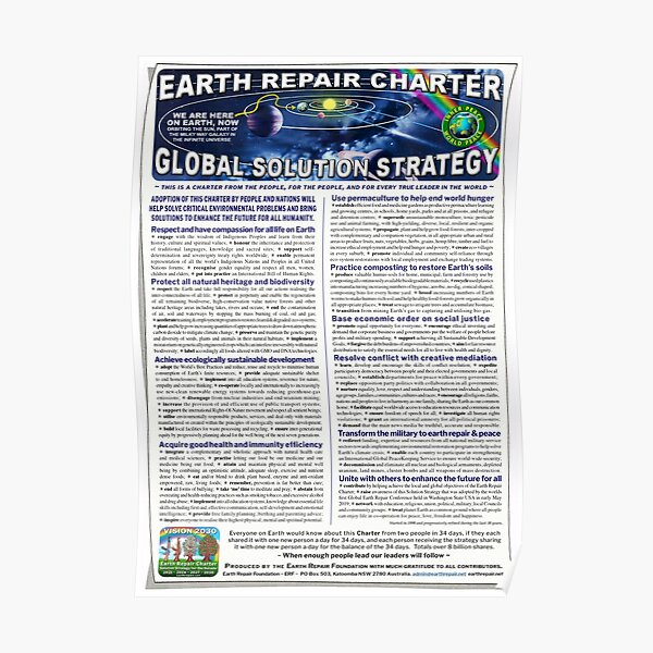 Earth Repair Charter Global Solution Strategy Poster