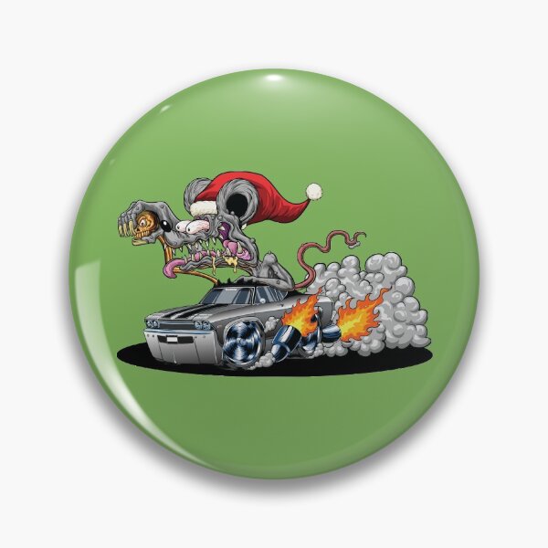 Item preview, DigiRods Christmas Holiday Santa Rat Rod Racer Chevelle Cartoon designed and sold by 3sistersrock.