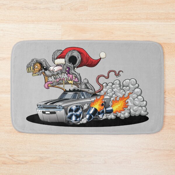 Item preview, DigiRods Christmas Holiday Santa Rat Rod Racer Chevelle Cartoon designed and sold by 3sistersrock.