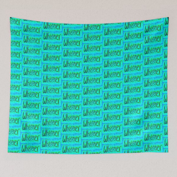 Item preview, Whatever - Black on Green Blue designed and sold by ARTIST99.