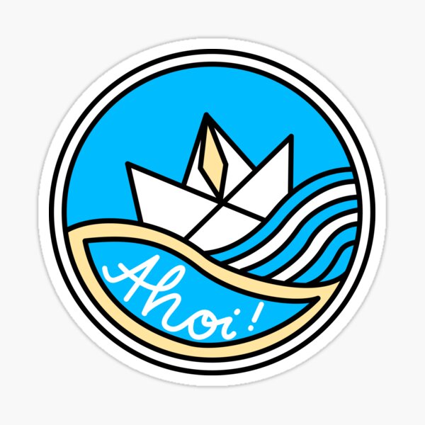 Papierschiffchen Ahoi! Sticker