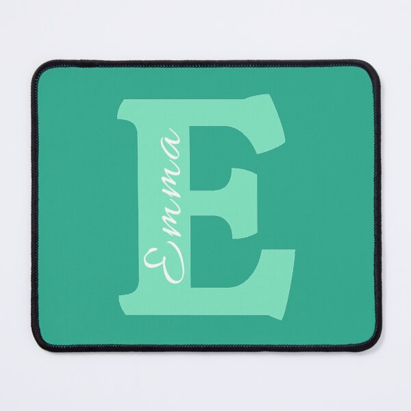Item preview, Name Emma. Initial E Letter E. Monogram E. Aqua Blue. E name. designed and sold by ABInspired.