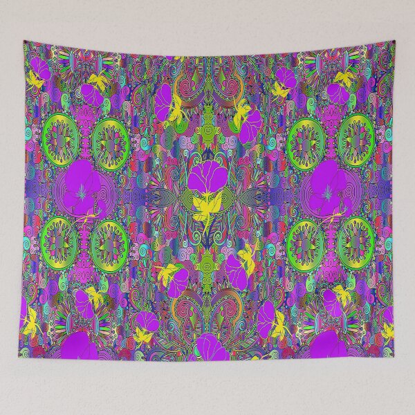 Item preview, Bohemian Botanical Floral Abstract Design, 3, Graphic Psychedelic Abstract Art, Inspired by Nature-floral abstract art, Graphic Psychedelic Abstract Art, Inspired by Nature-floral abstract art designed and sold by Adri Barnard.