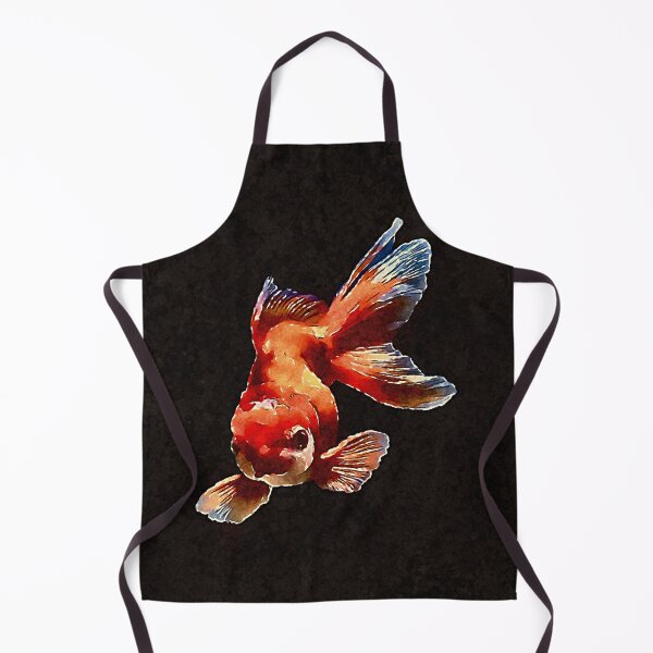 Item preview, Watercolor Gold Oranda Gorldfish Painting designed and sold by PurpleMoss.