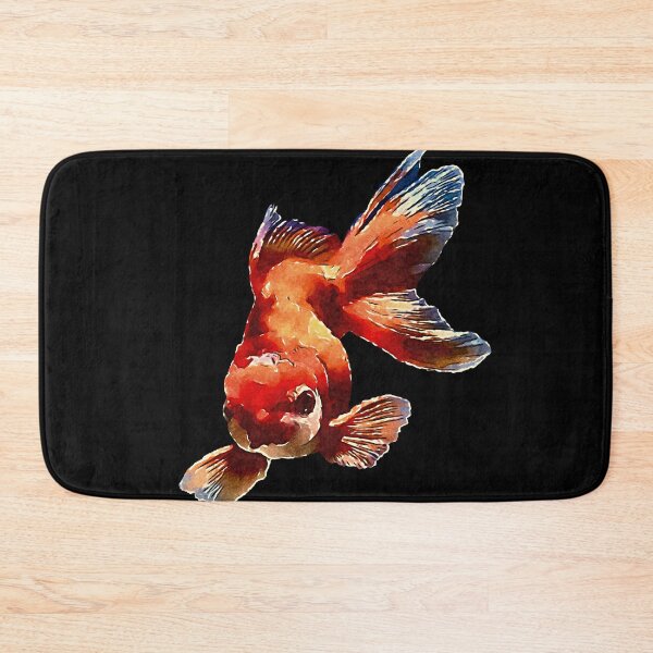 Artikelvorschau, Aquarell Gold Oranda Gorldfish Malerei entworfen und verkauft von PurpleMoss.
