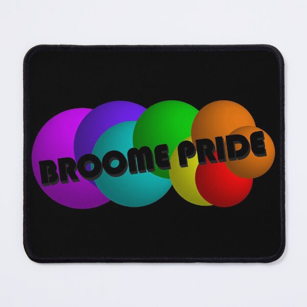 Broome Pride Deconstructed 3D Logo Black Mouse Pad