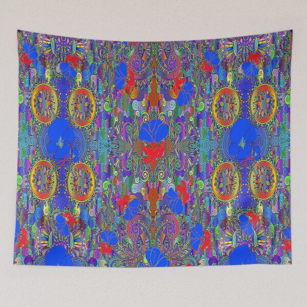 Item preview, Bohemian Botanical Floral Abstract Design, 4, Graphic Psychedelic Abstract Art, Inspired by Nature-floral abstract art, Graphic Psychedelic Abstract Art, Inspired by Nature-floral abstract art designed and sold by Adri Barnard.