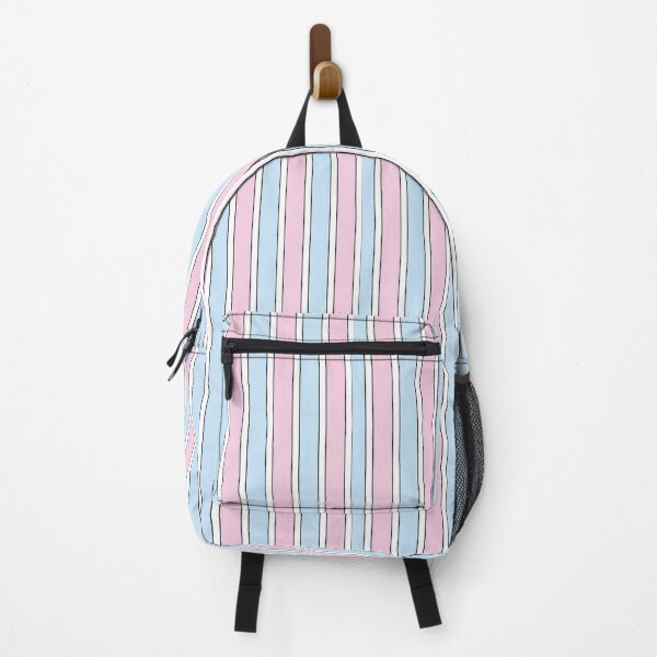 Item preview, Pastel pink and blue white striped print designed and sold by DemonicGloom.