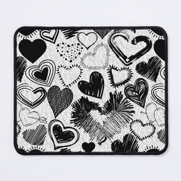 Item preview, Emo Hand Drawn Hearts designed and sold by Salukeart.