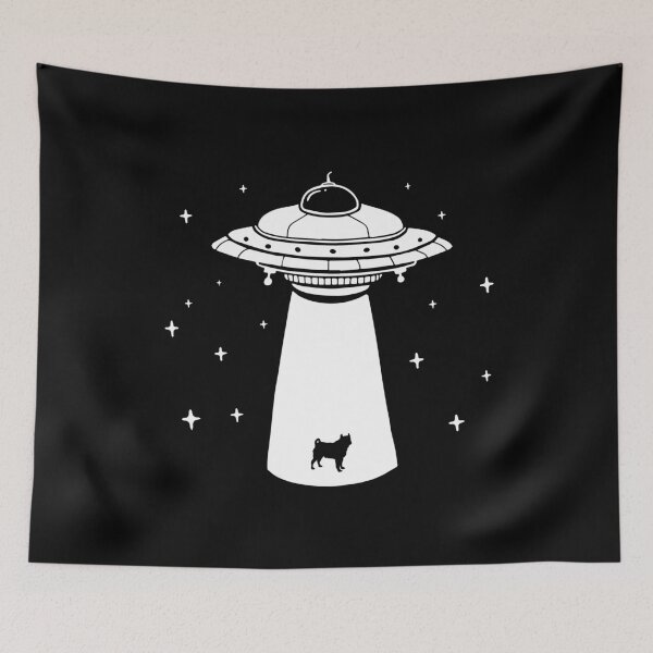 Item preview, Secuestro OVNI Pug designed and sold by Huhnerdieb Apparel.