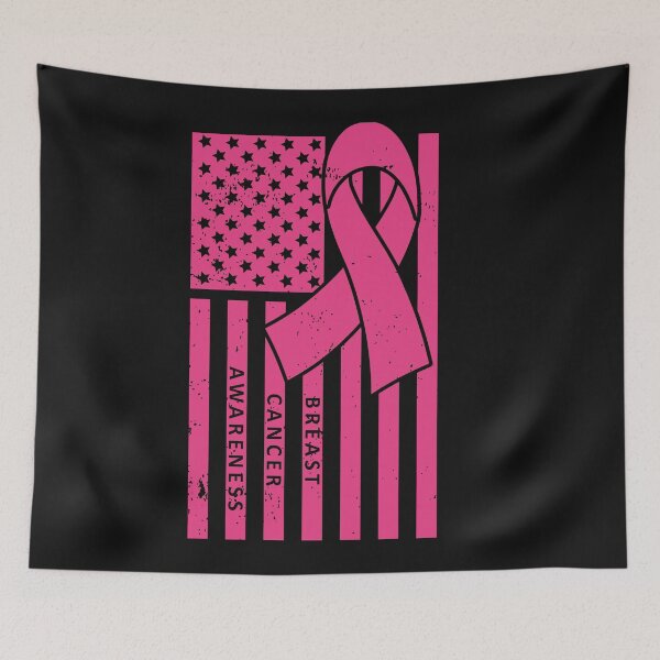Item preview, In October We Wear Pink  - Pretty Colorful Pink US Flag Design For Breast Cancer Awareness designed and sold by Prince - Bestseller ★★★★★.