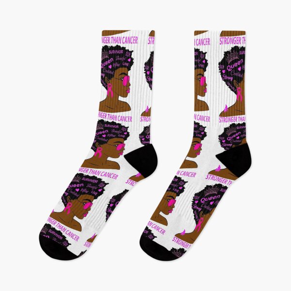 Item preview, Black Women Queen Stronger Than Breast Cancer Pink Ribbon T-Shirt designed and sold by Jouli.