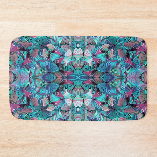 Item preview, Watercolor Colorful Butterflies Ornamental Pattern designed and sold by MyColorfulDream.